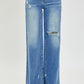 RISEN High Rise Frayed Hem Wide Leg Jeans - Whimsical Appalachian Boutique