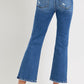 RISEN Tummy Control High Rise Crop Bootcut Jeans