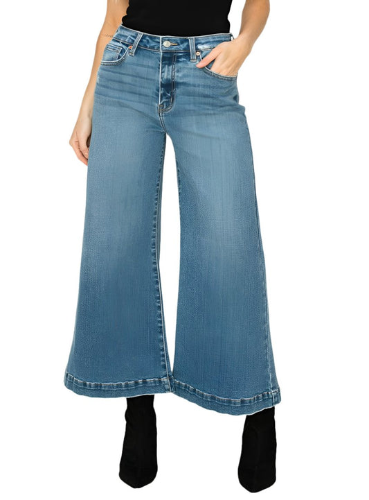 Artemis Vintage High Rise Crop Palazzo Jeans