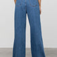 Denim Lab USA Super High Waist Wide Straight Jeans - Medium Wash - Whimsical Appalachian Boutique