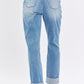 Judy Blue Distressed Straight Jeans with Patch Pockets - Whimsical Appalachian Boutique