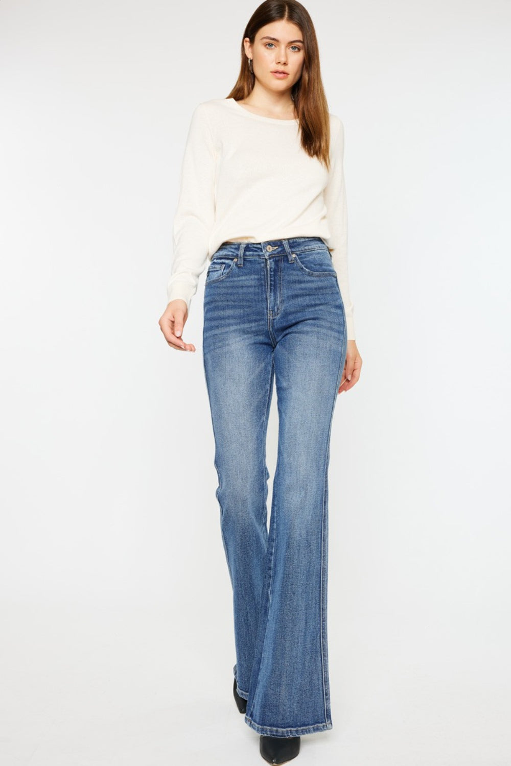 Kancan Cat's Whiskers High Waist Flare Jeans - Whimsical Appalachian Boutique