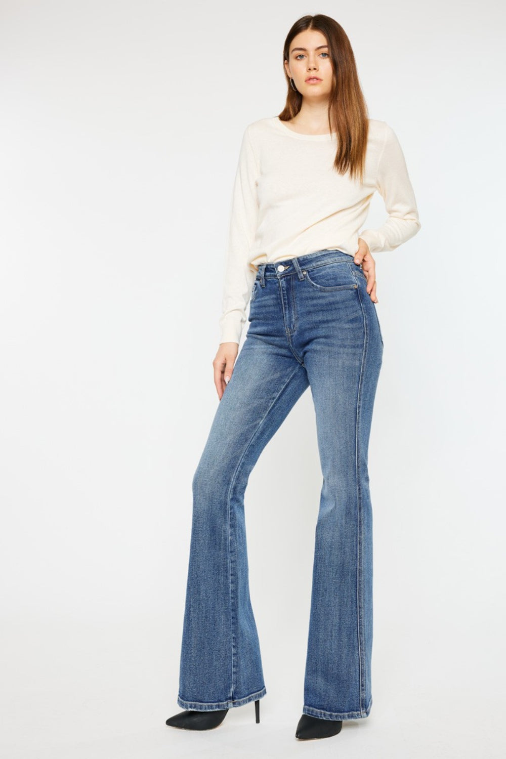 Kancan Cat's Whiskers High Waist Flare Jeans - Whimsical Appalachian Boutique