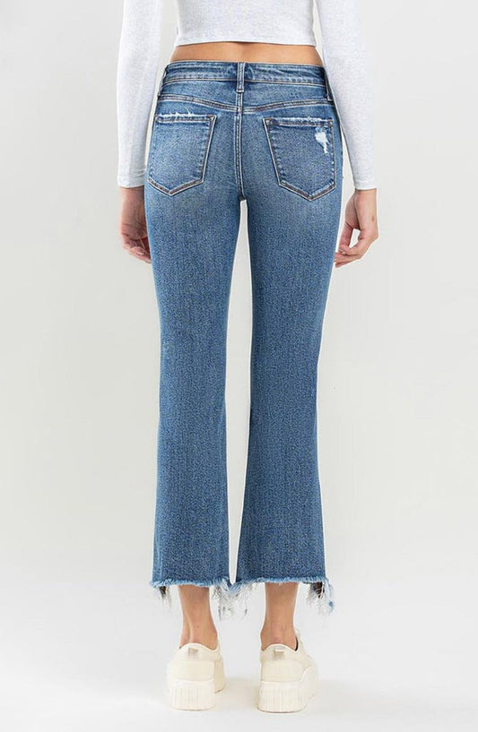 Lovervet Mid Rise Frayed Hem Jeans - Whimsical Appalachian Boutique