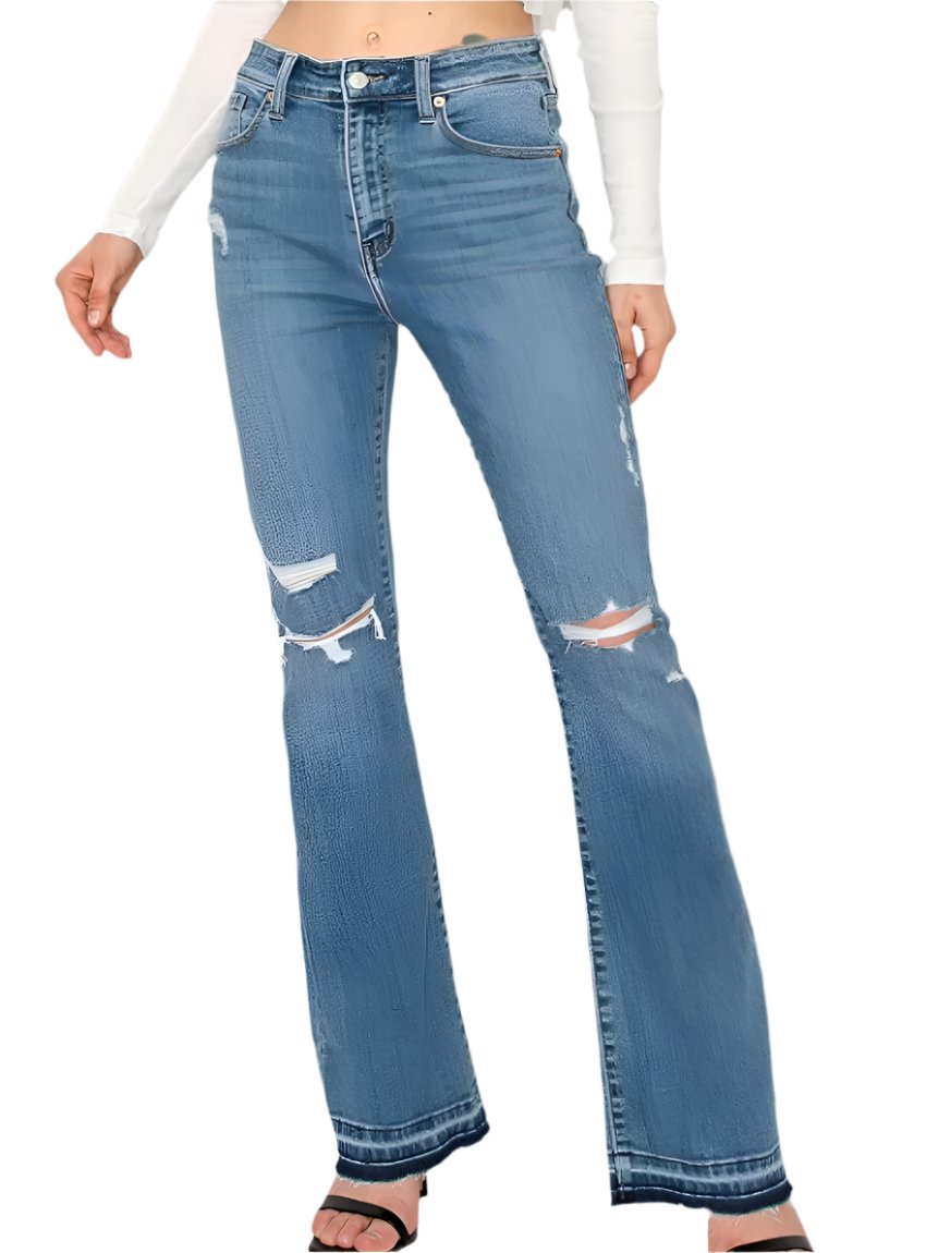 Artemis Vintage Plus Size High Rise Skinny Bootcut Jeans