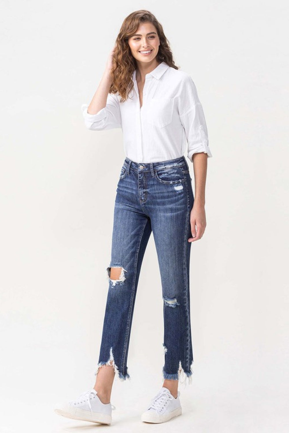 Lovervet Jackie High Rise Crop Straight Leg Jeans - Whimsical Appalachian Boutique