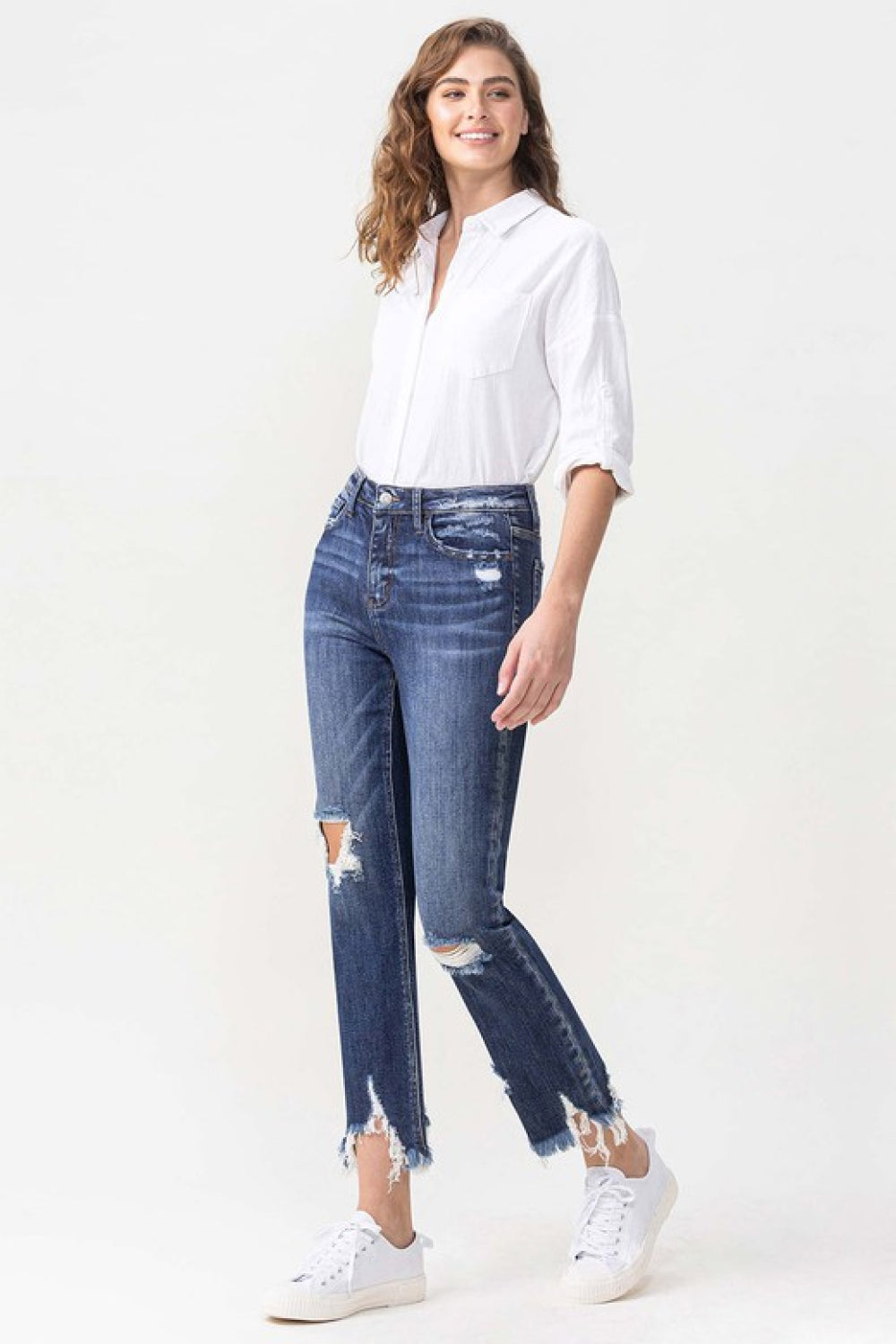 Lovervet Jackie High Rise Crop Straight Leg Jeans - Whimsical Appalachian Boutique