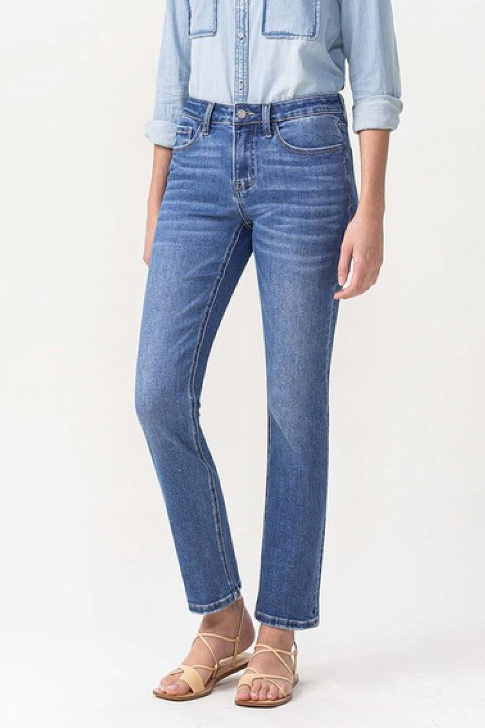 Lovervet Maggie Mid-Rise Slim Ankle Straight Jeans - Whimsical Appalachian Boutique