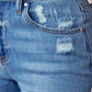 Denim Lab USA High Rise Distressed Straight Jeans - Whimsical Appalachian Boutique