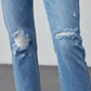 Denim Lab USA High Rise Distressed Straight Jeans - Whimsical Appalachian Boutique