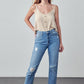 Denim Lab USA High Rise Distressed Straight Jeans - Whimsical Appalachian Boutique