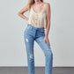 Denim Lab USA High Rise Distressed Straight Jeans - Whimsical Appalachian Boutique