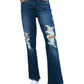 Judy Blue Mid Rise Distressed Raw Hem Jeans - Whimsical Appalachian Boutique