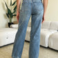 Judy Blue Mid Rise Distressed Straight Jeans - Whimsical Appalachian Boutique