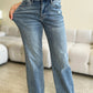 Judy Blue Mid Rise Distressed Straight Jeans - Whimsical Appalachian Boutique