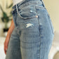 Judy Blue Mid Rise Distressed Straight Jeans - Whimsical Appalachian Boutique