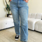 Judy Blue Mid Rise Distressed Straight Jeans - Whimsical Appalachian Boutique