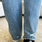 Judy Blue Mid Rise Distressed Straight Jeans - Whimsical Appalachian Boutique