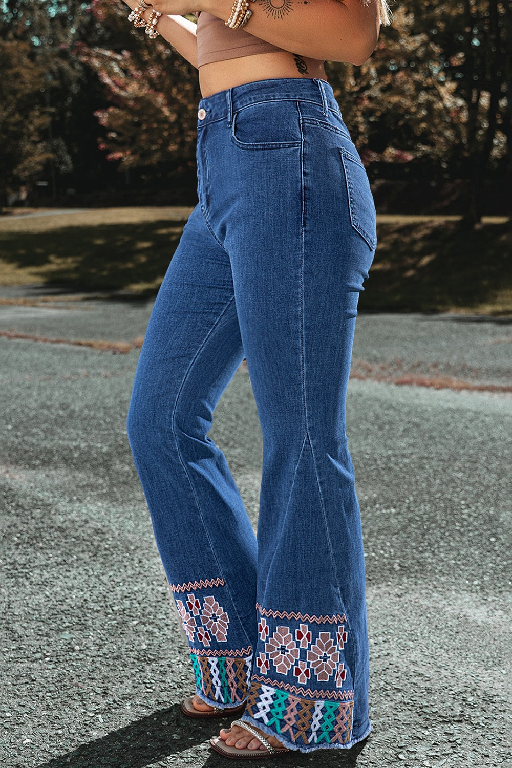 Embroidered Bootcut Jeans - Whimsical Appalachian Boutique