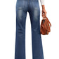 Dark High Waist Bootcut Jeans with Pockets - Whimsical Appalachian Boutique