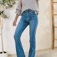 Distressed Raw Hem Bootcut Jeans - Whimsical Appalachian Boutique