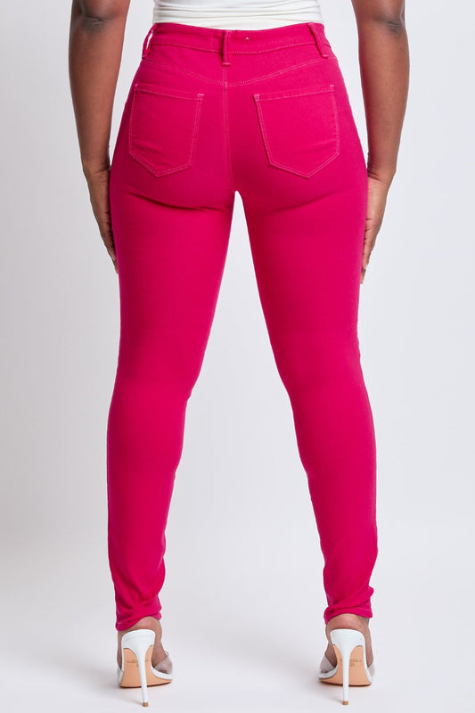 YMI Jeanswear Mid-Rise Pink Skinny Jeans - Whimsical Appalachian Boutique