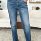 Casual mid-rise release hem jeans for women, crafted by Judy Blue in medium wash.