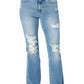 Women's raw hem bootcut jeans featuring a blend of classic and contemporary elements.