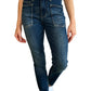 Judy Blue High Waist Skinny Jeans front view showing sleek design and high waist fit.