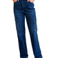 Front view of Judy Blue Cargo Pocket Jeans in medium wash.