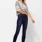 Judy Blue skinny jeans with high waist and dark wash for a modern look.
