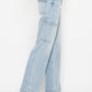 Judy Blue light wash jeans with high-waist, straight legs & cargo pockets







