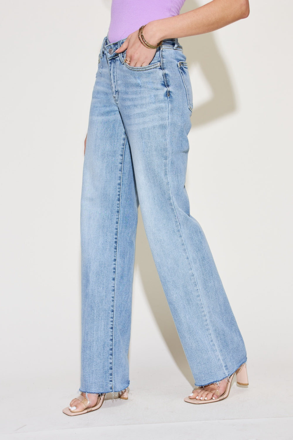 Judy Blue V Front Waistband Straight Leg Jeans | Demure Clothing | Appalachian Fashion