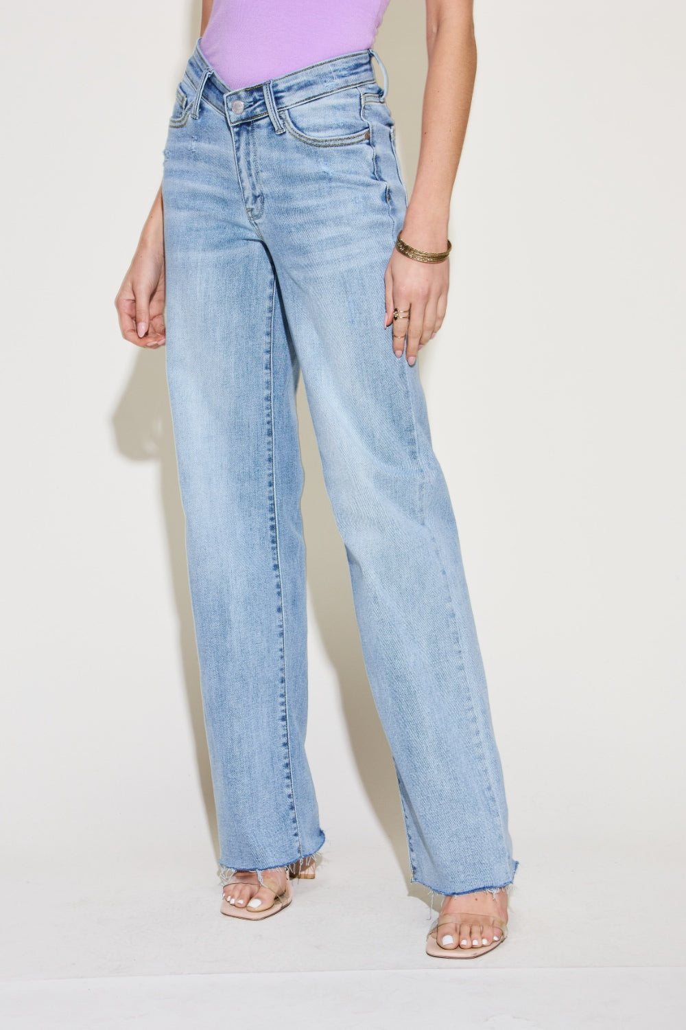 Judy Blue V Front Waistband Straight Leg Jeans | Demure Clothing | Appalachian Fashion