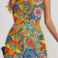 Spaghetti Strap Wide Leg Patterned Jumpsuit - Whimsical Appalachian Boutique