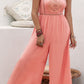 Openwork Spaghetti Strap Wide Leg Jumpsuit - Whimsical Appalachian Boutique