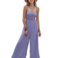 Openwork Spaghetti Strap Wide Leg Jumpsuit - Whimsical Appalachian Boutique