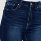 Front view of Kancan High Rise Frayed Ankle Skinny Jeans.