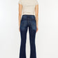 Retro-inspired dark wash Kancan flare jeans for women
