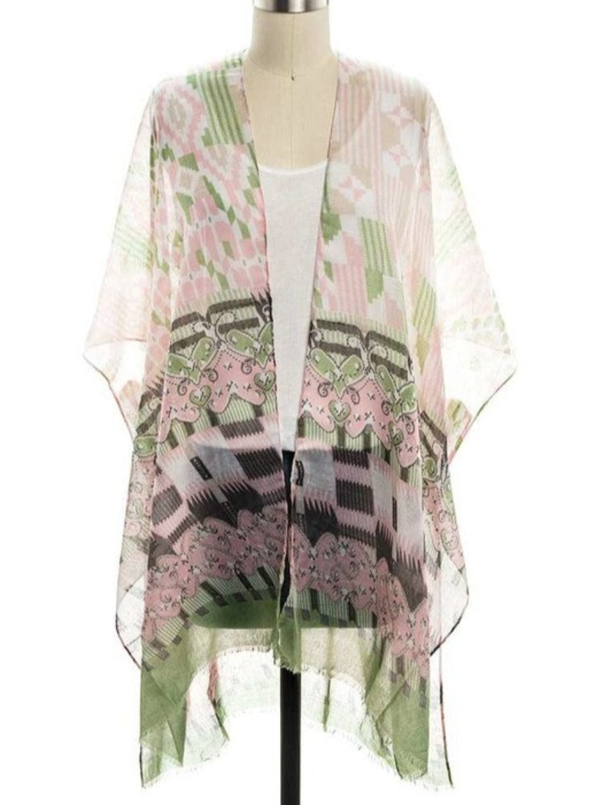 Dreamy Pastel Pixie Print Kimono - Whimsical Appalachian Boutique