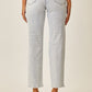 Trendy high-rise relaxed jeans with ripped knee and relaxed fit
