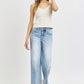 RISEN Jeans | Tummy Control High Rise Crop Wide Leg