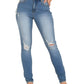 Lilou Distressed Skinny Jeans with trendy design
