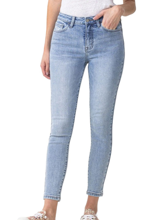 Lovervet Talia high rise crop skinny jeans with a stylish and modern design.