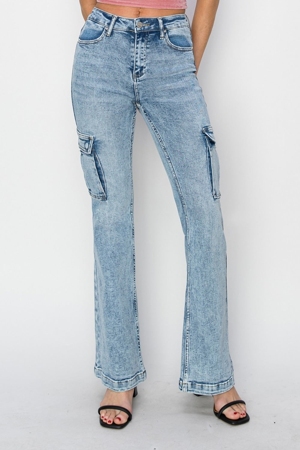 High Rise Cargo Flare RISEN Jeans