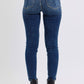 Women's thermal-lined skinny jeans in dark wash, sizes 0-24W
