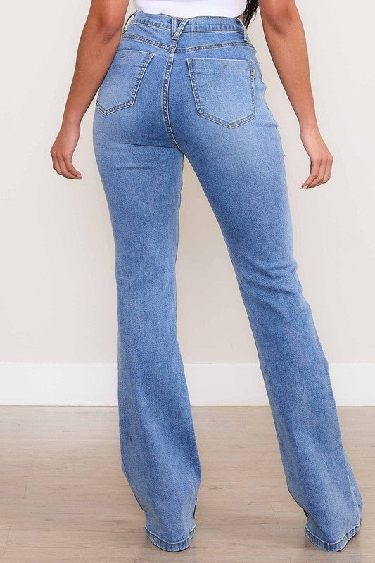 Vibrant M.i.U square pocket bootcut jeans
