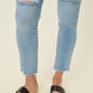 Vibrant M.i.U high waisted skinny jeans with distressed knee
