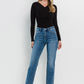 Vintage charm meets modern style in these high-rise straight jeans by Flying Monkey.