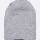 Sleek light gray winter beanie with convertible layered design

